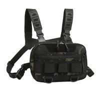 Generisch Fishing Chest Pack, Cloth Large Opening Chest Bag with Back Mesh, Multifunctional Vest Bags, Rig for Men and Boys, 20l, 24x16x6cm, Oxford Materials, Black, Kaki, Camouflage, mimetico, Siehe