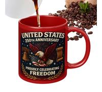 Generisch Flag Coffee Cup - American Mug | 250th Patriotic Drinkware | 1776-2026 - commemorativa in ceramica | For History Enthusiast Men Friend Family Dad Mother Grandparents