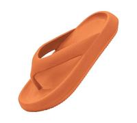 Generisch Flip Flops Pillow Slippers For Women Men Soft Slides Sandals Beach Flip Flops Non Slip Gym Beach House Sandals Sandals Sandals Strandelatschen Slip On Pantofole Vacanze, Colore: arancione