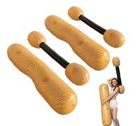 Generisch Floating Row Toys | Ventilato Battle Log Rafts Pool Floats | 4 pezzi Lounge Floating Pool Party Giocattoli Competitive Venature del legno per adulti e bambini