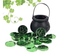 Generisch Folletto - Festivo e divertente, vaso d'oro per San Patrizio Day, giocattolo a secchiello per bambini, per San Patrizio | Bollitore decorativo con manico per dolcetti,
