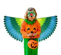 Generisch Food Dress Cape - Piuma arcobaleno, Costume leggero | Mantello Animal per bambini, accessori per piume gradiente, costumi colorati di Halloween per ragazze, eventi di festa, performance