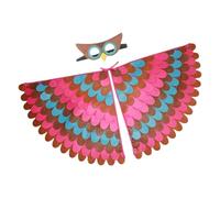 Generisch Food Dress Cape - Piuma arcobaleno, Costume leggero | Mantello Animal per bambini, accessori per piume gradiente, costumi colorati di Halloween per ragazze, eventi di festa, performance