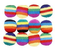 Generisch Footbag Hacki Sack Classic - Palline da giocoliere cucite a mano con cuciture rinforzate e Amara Ultra Suede - Palline da giocoliere per principianti e professionisti, adatte per interni ed