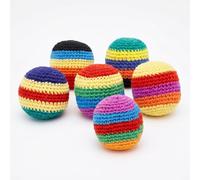 Generisch Footbag Hacki Sack Classic - Palline da giocoliere cucite a mano con cuciture rinforzate e Amara Ultra Suede - Palline da giocoliere per principianti e professionisti, adatte per interni ed