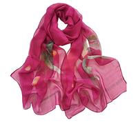 Generisch Foulard gioielli stampa leggera floreale sciarpa sciarpa scialle scialli sciarpe crema solare scialli e per la primavera sciarpa cashmere uomo nero, rosa intenso, Taglia unica