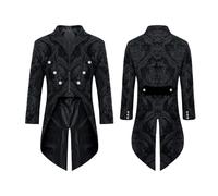 Generisch frack, elegante frack da uomo stile retrò arristocratico per cosplay ed eventi gotici (nero, S)