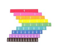 Generisch Fraction Strips - 8.07 pollici Math Teaching Manipolatives | Eva Learning Tiles - Durable Fraction Strips for Teaching Math Concepts, Visual Learning and Outdoor Classroom Activities