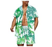 Generisch Fuga estiva: abbigliamento resort camicia pantaloncini da uomo per uomo moderno. Il prodotto è posizionato come un must per gli amanti della moda contemporanea., Verde menta, S