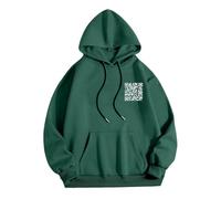 Generisch Funny Fu QR Code Felpa con Cappuccio da Uomo Divertente scannable QR Code Unisex Qrcode Felpa Fuck-You QR Code Unisex Unique QR Code with Humorous Hidden Message Shirt Pullover, Verde