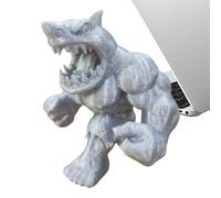 Generisch Funny Shark Figurine, Muscular Animal Sculpture, Compact Size with Desktop Display, Resin Craft with Detailed Texture Finish, Novelty Desk Style Room Decor, Home Use for Bedroom and Shelf