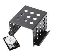 Generisch Gabbia per disco rigido - di montaggio in lega di alluminio | Kit di espansione antiurto per alloggiamento interno con 20 viti | Adattatore da 3,5" a 5,25" per D