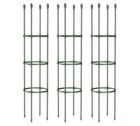Generisch Gabbia per pomodori per terrazza, supporto per piante da giardino, 3 pezzi, carico pesante da 127 cm, estensibile regolabile per peperoni, cetrioli, vasi da fiori, balcone, cortile