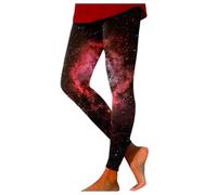 Generisch Galaxy Costume da donna Space Colorati Leggings 3D Galassia Stampato Stretchy Yoga Pantaloni Skinny Sport Leggins Mondiali Astronauti Costume Vita Alta Yoga Leggings Costume di Carnevale,