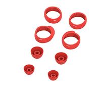 Generisch Galaxy - Set di 8 tappi per le orecchie in silicone, compatibili con diversi modelli per una perfetta qualità del suono (rosso, taglia unica)
