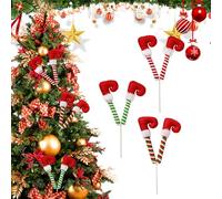 Generisch Gambe di Natale - Gambe riempite di Babbo Natale, gioielli festivi per mobili e ghirlande | Decorazione per , porta, casa, ufficio