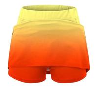 Generisch Gamma di prodotti: gonna classica da donna con tasche laterali alte, gradiente di colore, stile sportivo e casual, ideale per abiti attivi, Colore: arancione., XXL