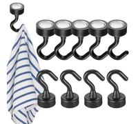 Generisch Ganci magnetici resistenti da 3,5 x 1,6 cm, 10 pezzi | Ganci magnetici resistenti da parete per bagno, camera da letto, frigorifero, garage, nave rmadietti, ghirlande