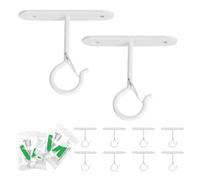 Generisch Ganci per apparecchi di illuminazione sospesi per esterni | 10 pezzi robuste clip in metallo con elevata capacità di carico | Gancio per appendere - Natale, terrazza, giardino garage