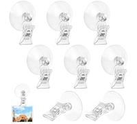 Generisch Gancio a per finestra in, 8 pezzi, morsetto a, supporto per biglietti da visita, cucina, bagno, riutilizzabile, forte, versatile, pratico, facile da montare, per casa