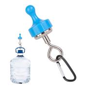 Generisch Gancio magnetico molto resistente, con moschettone, robusto organizer - Gancio per lanterna da campeggio, per viaggi, esterni, cucina, barbecue, porta, frigorifero, soffitto, armadio