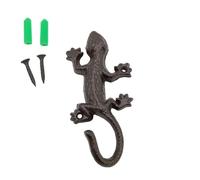 Generisch Gancio per animali in ghisa per parete, gancio in ghisa, gancio a forma di animale, Heavy Duty Iron Art, gruccia rustica per interni ed esterni, giardino di casa, fattoria, garage