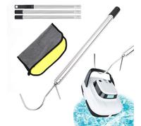 Generisch Gancio per aspirapolvere per piscina - Robot pulizia piscina gancio in acciaio inox, antiscivolo per piscina domestica subacquea manutenzione commerciale