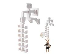 Generisch Gancio per chiave,Supporto per cappelli adesivo | Forma robotica Organizzatore per Porta Ingresso Cintura Portafoglio Collana Abbigliamento Zaino