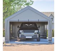 Generisch Garage per tenda per tutte le stagioni, 6 x 4 x 3 m, grigio, impermeabile, per auto e giardino
