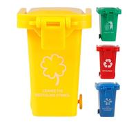 Generisch Garbage Trash Pen Holder with Lid and Wheels, Trash Pack Toy Storage for Desk, Classroom, Office, or Kids' Birthday Parties, Portable Fun Organizer