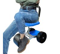 Generisch Garden Cart with Seat, Adjustable Height Rolling Stool, Rotating Lawn Chair Wheels, Comfortable Outdoor Seat for Weeding Gardening Garage Yard Camp Tasks, Ottimized Storage Design