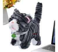 Generisch Gatto di peluche elettrico - 18 cm interattivo | Parlando elettronicismo per bambini gatti hsaustier | Per Natale Natale Capodanno ragazze adolescenti