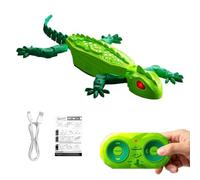 Generisch Gecko Toy - Gatto che si arrampica, robot ricaricabile per | Robot scherzo da pavimento con telecomando, 35 x 16 cm, giocattolo geco con ventosa a LED per interni ed esterni, feste