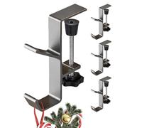 Generisch Ghirlanda e supporto per giarrettiera - Confezione da 4 ganci natalizi | in alluminio - Mantello - Regolabile senza slip - Manici, per feste di vacanza - per la decorazione