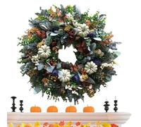 Generisch Ghirlanda per porta d'autunno, foglie di bianche per esterni, rustiche per caminetto del Ringraziamento, non importa se sull'ora, l'ingresso, la parete della finestra di Natale