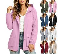 Generisch Giacca a vento da donna, per le mezze stagioni, giacca funzionale per tutti i giorni, viaggi, verde, XL