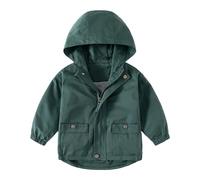 Generisch Giacca A Vento Per Ragazzi Per I Bambini, Leggera, Con Cappuccio E Per Il Bambino Giacca Da Mezzogiorno Da Neve Giacche Invernali Bambini, verde, 6-7 Anni