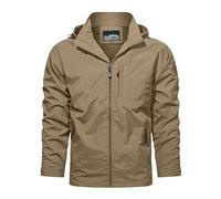 Generisch Giacca con cappuccio da uomo con tasche, comoda giacca hardshell alla moda per un look casual per il tempo libero nella vita di tutti i giorni