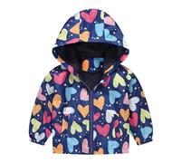 Generisch Giacca con cappuccio per bambini e bambine, con stampa a caricatura, per la primavera, l'autunno, per le mezze stagioni, in softshell, antivento, per le attività all'aria aperta, unisex
