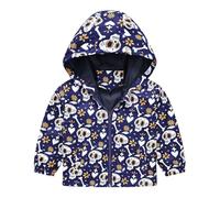 Generisch Giacca con cappuccio per bambini e bambine, con stampa a caricatura, per la primavera, l'autunno, per le mezze stagioni, in softshell, antivento, per le attività all'aria aperta, unisex