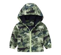 Generisch Giacca con cappuccio per bambini e bambine, con stampa a caricatura, per la primavera, l'autunno, per le mezze stagioni, in softshell, antivento, per le attività all'aria aperta, unisex