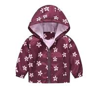 Generisch Giacca con cappuccio per bambini e bambine, con stampa a caricatura, per la primavera, l'autunno, per le mezze stagioni, in softshell, antivento, per le attività all'aria aperta, unisex