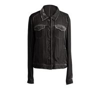 Generisch Giacca da donna cappotto morbido lucido cappotto caldo giacca da lavoro corta giacca corta leggera manica lunga casual autunno pilota giacca inverno outwear giacca, Nero , L