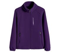 Generisch Giacca da donna in pile con colletto dritto - Leggera giacca sportiva e da tempo libero con cerniera | Giacca riscaldante per attività all'aperto, 5XL