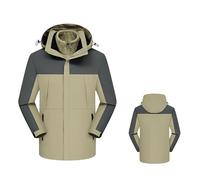 Generisch Giacca da esterno foderata in pile, versatile ed elegante per avventure nel tempo libero, perfetta per tutte le stagioni, comoda e funzionale con funzioni regolabili., cachi, L