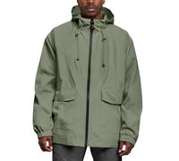 Generisch Giacca da mezza stagione da uomo, leggera, con cappuccio, impermeabile, in softshell, stile cargo, per il tempo libero, per l'escursionismo, la corsa, la felpa impermeabile, verde chiaro
