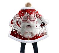 Generisch Giacca di Natale da uomo, cardigan di Natale, maglione di Babbo Natale, costume di Natale, per le mezze stagioni, cosplay, mantelli norvegesi, Rosso 60., S