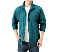 Generisch Giacca estiva da uomo, leggera, traspirante, per il tempo libero, protezione solare, vestibilità comoda, giacca softshell multifunzionale, con colletto alto, protezione solare, pesca