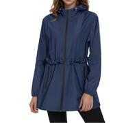 Generisch Giacca impermeabile da donna, impermeabile, impermeabile, da donna, per autunno, inverno, antivento, per alpinismo, per attività all'aria aperta, giacca per le mezze stagioni, con cappuccio