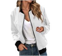 Generisch Giacca impermeabile da donna per ciclismo, impermeabile, con tasca, tinta unita, leggera, giacca a vento alla moda, per lo streetwear invernale, per il tempo libero, sportiva, per moto, per